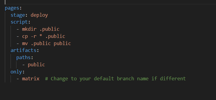 Gitlab YML